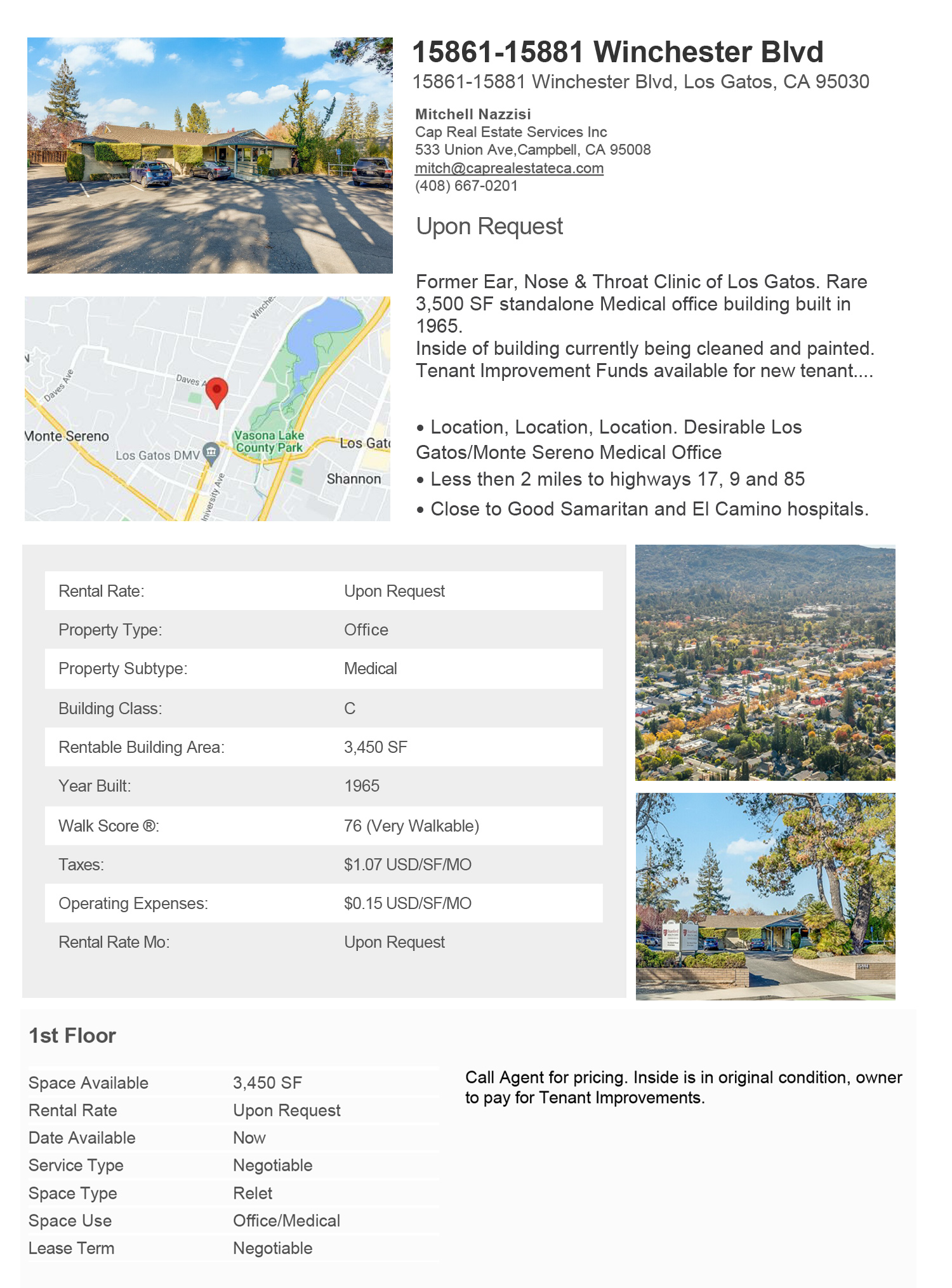 Commercial Suites for lease in San Jose on Winchester